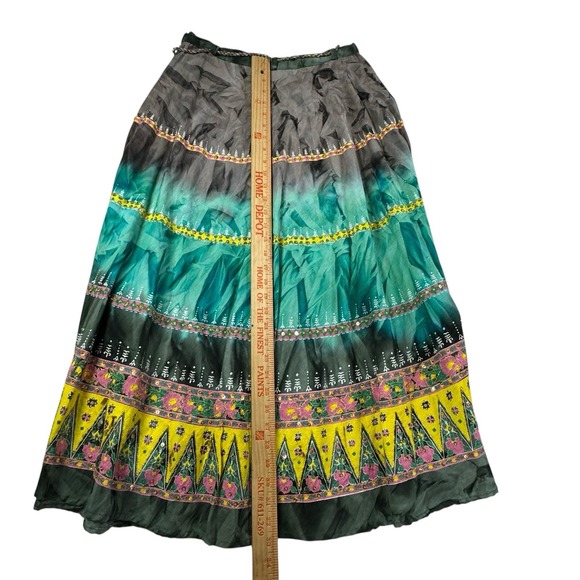 Futureforce Skirt Women's Medium Tiered Boho Fairycore‎ Hippie Bling Belt - Picture 5 of 8